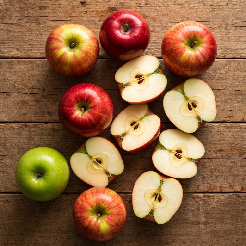 Fresh apples background